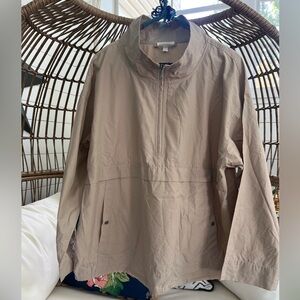 Eileen Fisher Neutral Lightweight Pullover Windbreaker